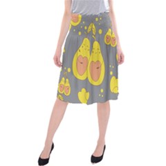 Avocado-yellow Midi Beach Skirt by nate14shop