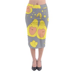 Avocado-yellow Midi Pencil Skirt by nate14shop