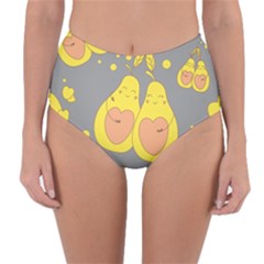 Avocado-yellow Reversible High-waist Bikini Bottoms by nate14shop