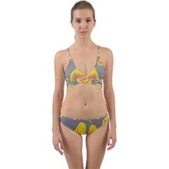 Avocado-yellow Wrap Around Bikini Set by nate14shop