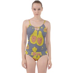 Avocado-yellow Cut Out Top Tankini Set by nate14shop