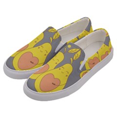 Avocado-yellow Men s Canvas Slip Ons by nate14shop