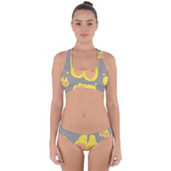 Avocado-yellow Cross Back Hipster Bikini Set by nate14shop