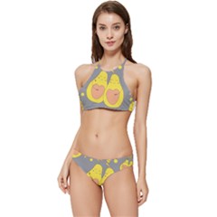 Avocado-yellow Banded Triangle Bikini Set by nate14shop