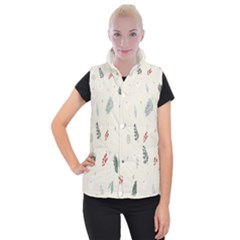 Background-gry Abstrac Women s Button Up Vest