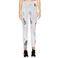 Background-gry Abstrac Pocket Leggings 