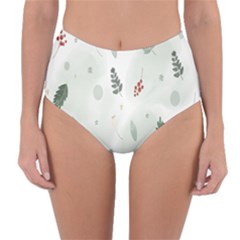 Background-white Abstrack Reversible High-waist Bikini Bottoms by nate14shop