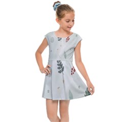 Background-white Abstrack Kids  Cap Sleeve Dress by nate14shop