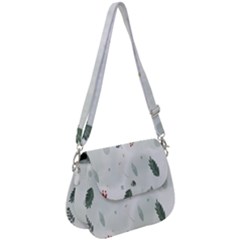 Background-white Abstrack Saddle Handbag