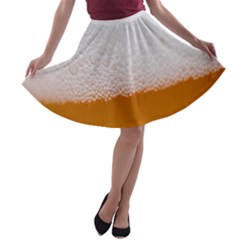 Beer-001 A-line Skater Skirt