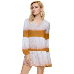 Beer-001 Tiered Long Sleeve Mini Dress by nate14shop