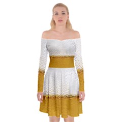 Beer-002 Off Shoulder Skater Dress by nate14shop