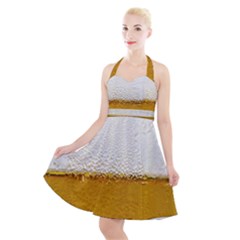 Beer-002 Halter Party Swing Dress  by nate14shop