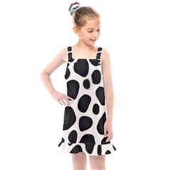 Leoperd-white-black Background Kids  Overall Dress by nate14shop