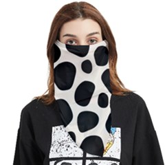 Leoperd-white-black Background Face Covering Bandana (triangle)