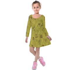 Internet-wifi Kids  Long Sleeve Velvet Dress