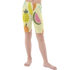 Graphic-fruit Kids  Mid Length Swim Shorts