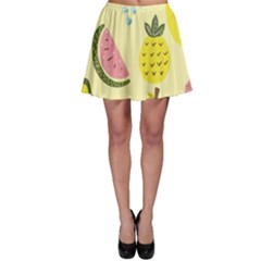 Graphic-fruit Skater Skirt