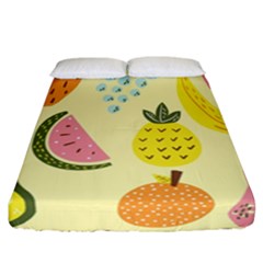 Graphic-fruit Fitted Sheet (california King Size) by nate14shop