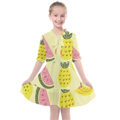 Graphic-fruit Kids  All Frills Chiffon Dress