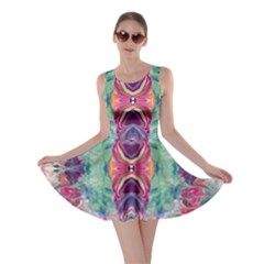 Painted Flames Symmetry Iv Skater Dress by kaleidomarblingart