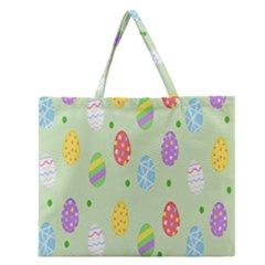 Eggs Zipper Large Tote Bag by nate14shop