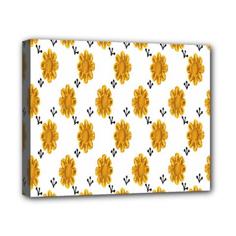 Flowers-gold-white Canvas 10  X 8  (stretched)