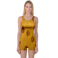 Mustard One Piece Boyleg Swimsuit by nate14shop