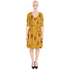 Mustard Wrap Up Cocktail Dress by nate14shop