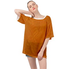 Orange Oversized Chiffon Top by nate14shop