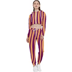 Images Ffiio,tiger Cropped Zip Up Lounge Set