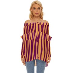 Images Ffiio,tiger Off Shoulder Chiffon Pocket Shirt