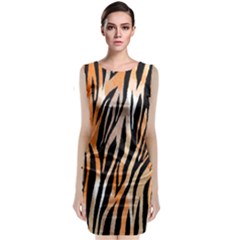 Seamless Zebra Stripe Classic Sleeveless Midi Dress by nate14shop