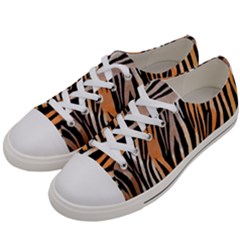 Seamless Zebra Stripe Women s Low Top Canvas Sneakers by nate14shop