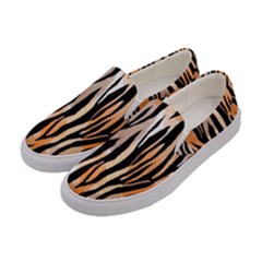 Seamless Zebra Stripe Women s Canvas Slip Ons by nate14shop