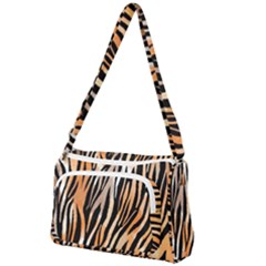 Seamless Zebra Stripe Front Pocket Crossbody Bag by nate14shop