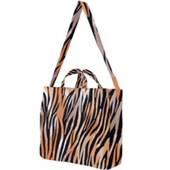 Seamless Zebra Stripe Square Shoulder Tote Bag by nate14shop