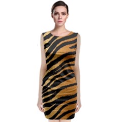 Greenhouse-fabrics-tiger-stripes Sleeveless Velvet Midi Dress by nate14shop