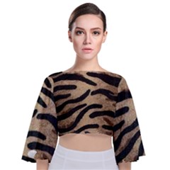 Tiger 001 Tie Back Butterfly Sleeve Chiffon Top by nate14shop