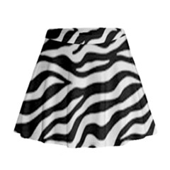 Tiger White-black 003 Jpg Mini Flare Skirt