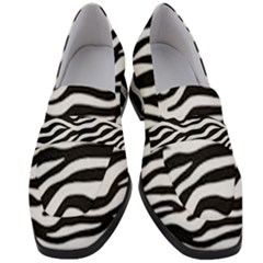 Tiger White-black 003 Jpg Women s Chunky Heel Loafers