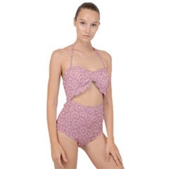 Flora Scallop Top Cut Out Swimsuit by nate14shop