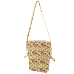 Hot-dog-pizza Folding Shoulder Bag by nate14shop