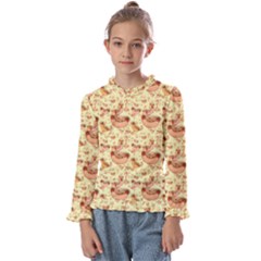 Hot-dog-pizza Kids  Frill Detail Tee