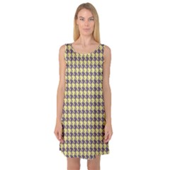 Houndstooth Sleeveless Satin Nightdress by nate14shop