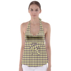 Houndstooth Babydoll Tankini Top by nate14shop