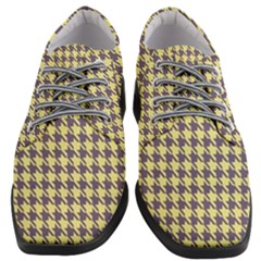 Houndstooth Women Heeled Oxford Shoes