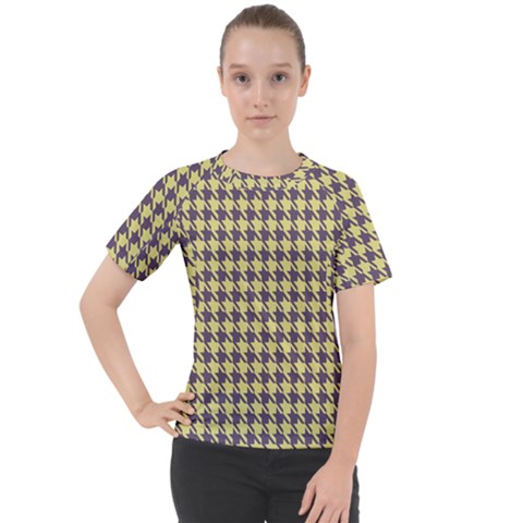 Houndstooth Women s Sport Raglan Tee by nate14shop