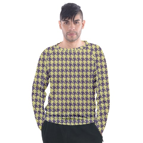 Houndstooth Men s Long Sleeve Raglan Tee by nate14shop