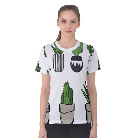 Succulents Women s Cotton Tee by nate14shop